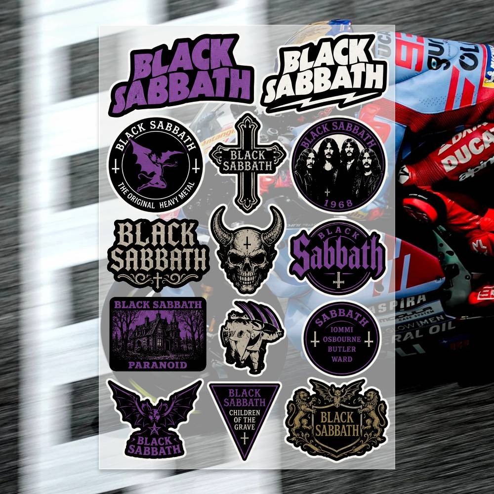 Laptop Accessories Wallpaper - Autocollants B-LACK S-ABBATH pour moto, autocollant
