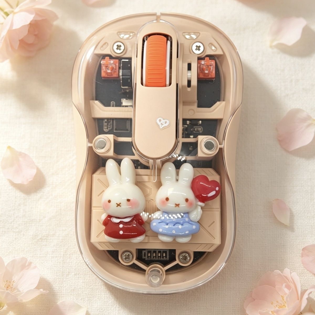 Laptop Accessories Light - Souris sans fil transparente Miffy, mignonne