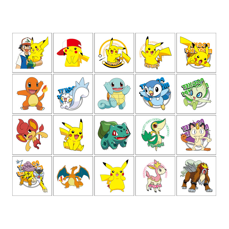 Autocollant de tatouage Pokemo - Laptop Accessories Toy avis et prix